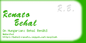 renato behal business card